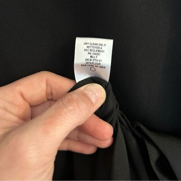 Milly Classic Black Puff Sleeve Mandy Shift Dress, Size 4 - Picture 6 of 7